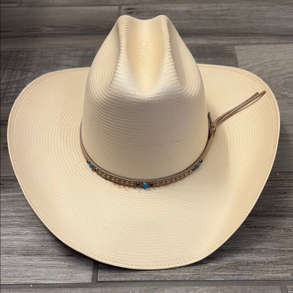 New Braunfels Cream Cowboy Hat with Beaded Band
